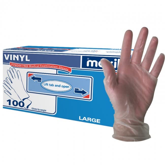 High quantity vinyl gloves powdered or powder free